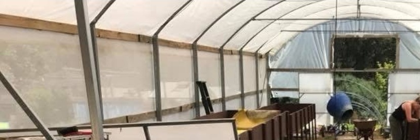 King Valley Aquaponics grow beds under construction in January 2018