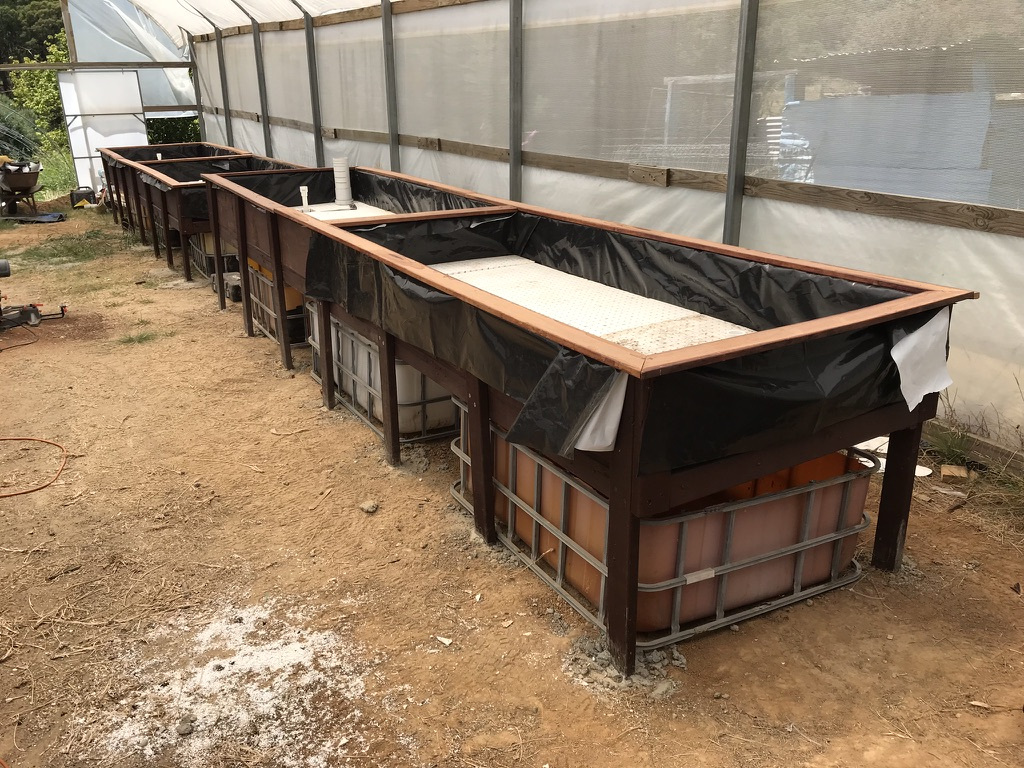Grow beds lined